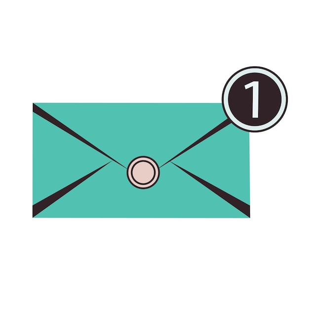 icono con carta en un sobre azul para sitio web. correo de propaganda