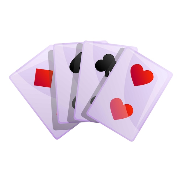 Icono de cartas de juego mágicas Icono vectorial de cartas de jugar mágicas para diseño web aislado sobre fondo blanco