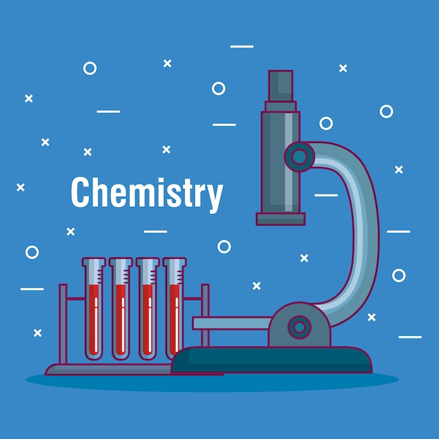 Icono de cartel de ciencia química