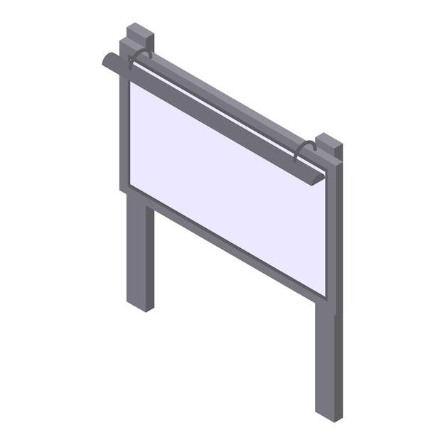 Icono de cartel de la ciudad Isométrico del icono vectorial de la cartelera de la ciudad para el diseño web aislado en fondo blanco