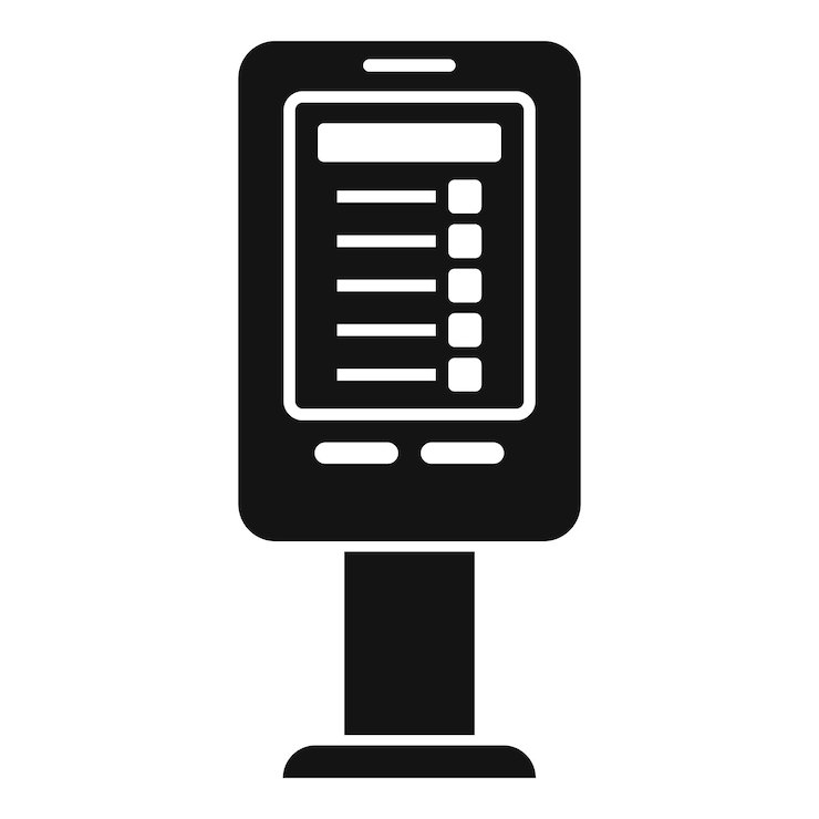 Vector icono de cartel de la interfaz de la aplicación móvil