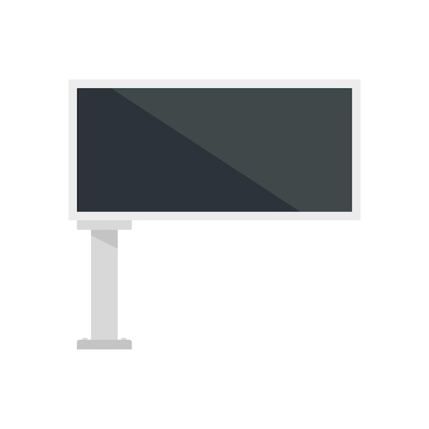 Icono de cartelera de calle Ilustración plana del icono de vector de cartelera de calle aislado sobre fondo blanco