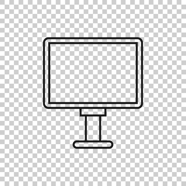 Icono de cartelera en estilo plano Ilustración de vector de pantalla Citylight sobre fondo blanco aislado Concepto de negocio de cartel de banner