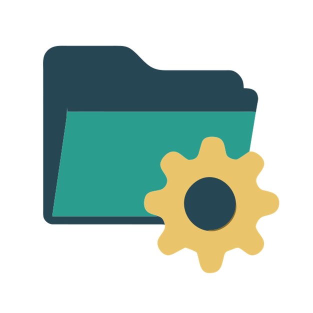 icono de cartera de servicios con formas de colores