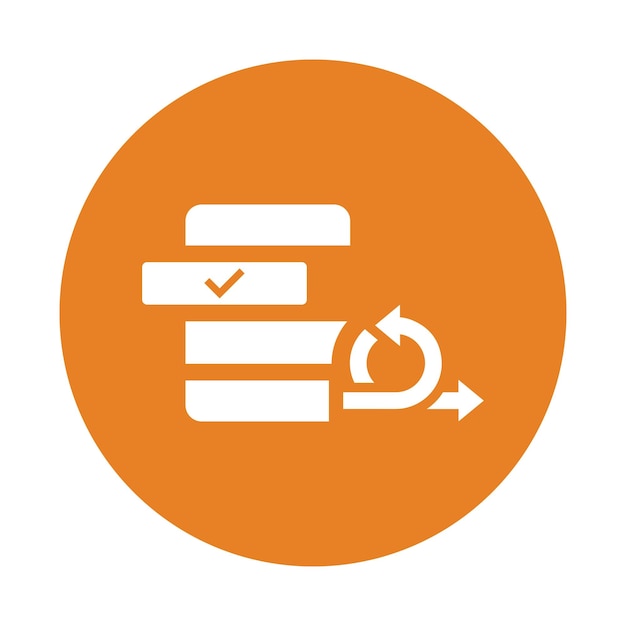 Icono de la cartera de trabajo ágil Vector de color naranja EPS