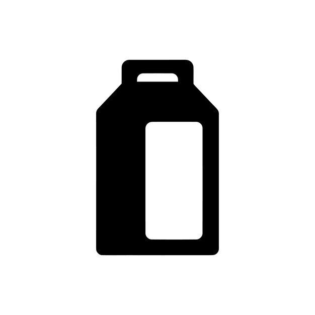 Ícono de cartón de leche Ilustración vectorial sencilla