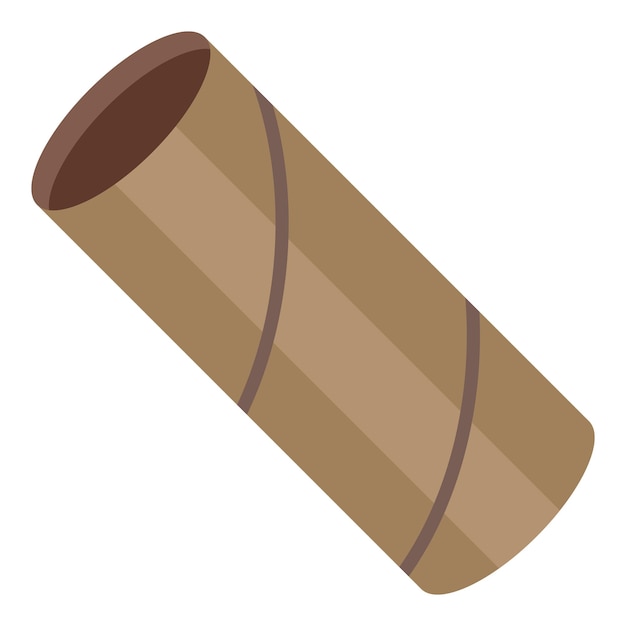 Icono de cartón de papel higiénico vectorial sobre fondo blanco