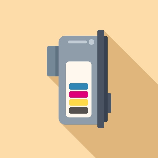 Vector icono de cartucho cmyk universal vector plano servicio de prueba de impresión digital