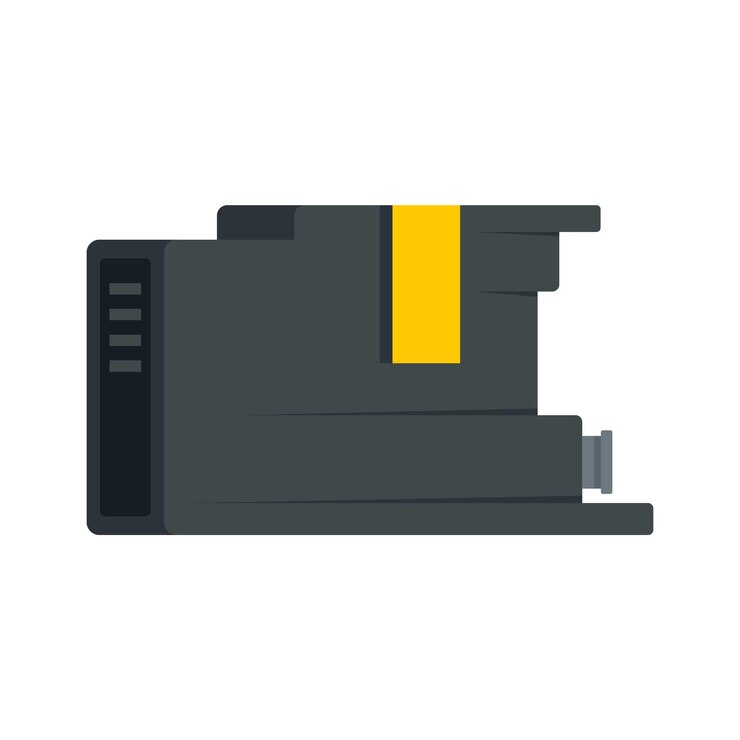 Vector icono de cartucho ilustración plana del icono de vector de cartucho aislado sobre fondo blanco