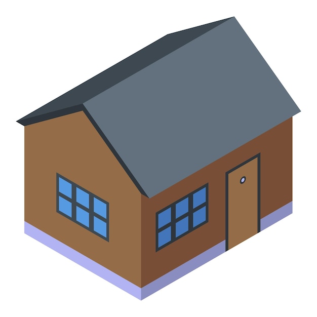 Icono de casa de agente inmobiliario Isométrico de icono de vector de casa de agente inmobiliario para diseño web aislado sobre fondo blanco