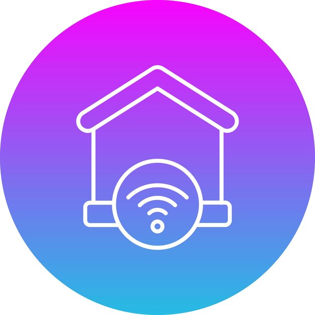 un icono de casa con un círculo azul que dice casa en él