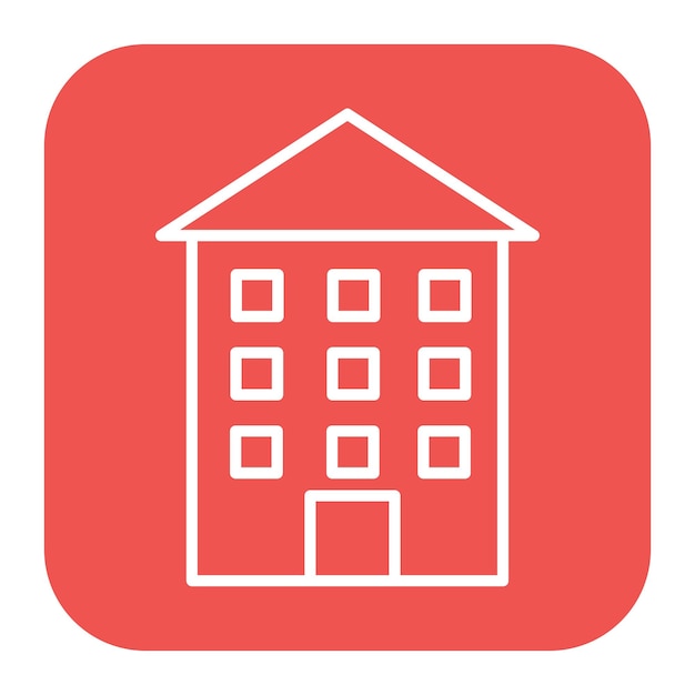 El icono de la casa de condominio