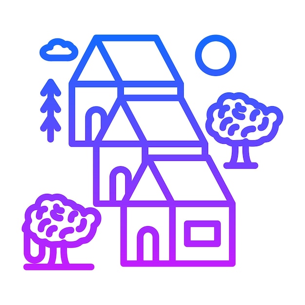 El icono de la casa de la costa