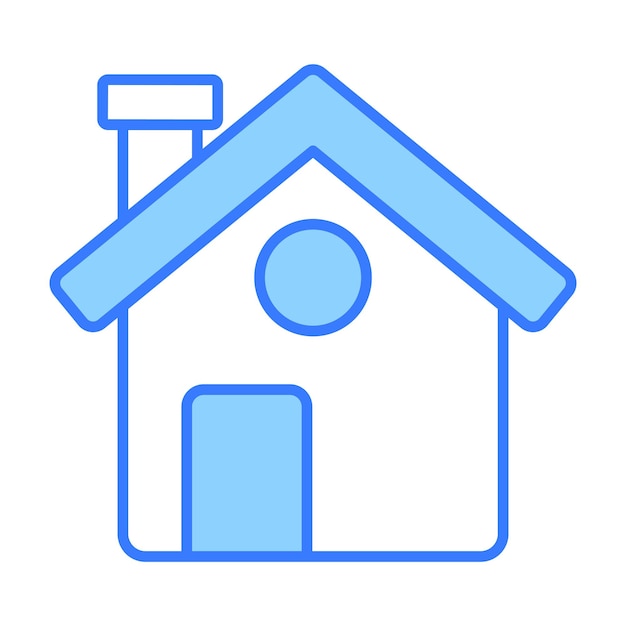 Un icono de casa con diseño gráfico editable de vector premium aislado en fondo blanco