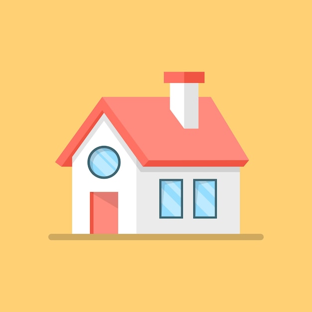 Icono de casa en estilo plano Ilustración de vector de hogar sobre fondo aislado Concepto de negocio de signo de edificio de apartamentos