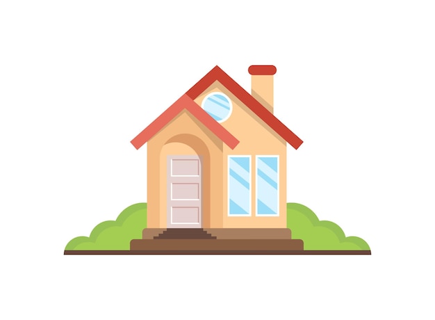 Icono de casa en estilo plano Ilustración de vector de hogar sobre fondo aislado Concepto de negocio de signo de edificio de apartamentos