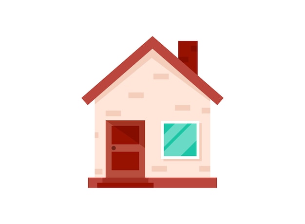 Icono de casa en estilo plano Ilustración de vector de hogar sobre fondo aislado Concepto de negocio de signo de edificio de apartamentos