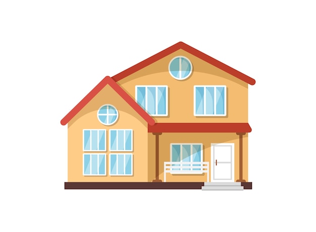 Icono de casa en estilo plano Ilustración de vector de hogar sobre fondo aislado Concepto de negocio de signo de edificio de apartamentos