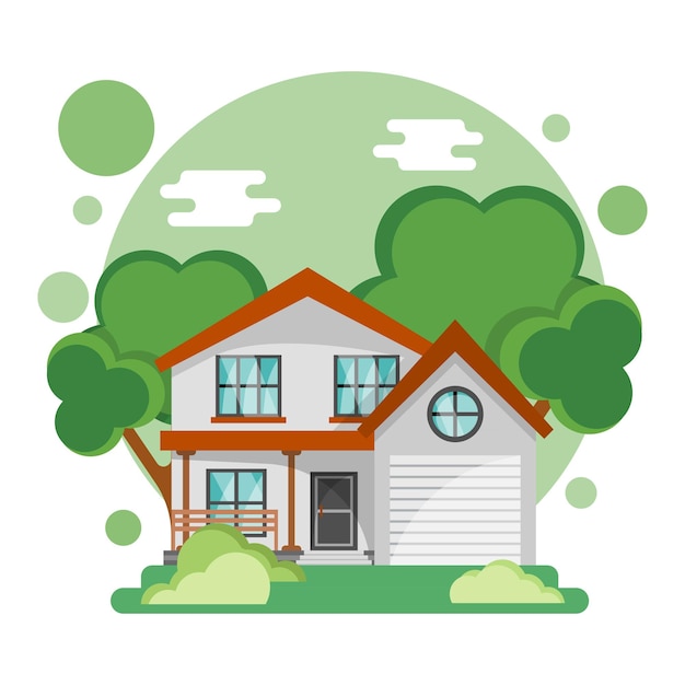 Icono de casa en estilo plano Ilustración vectorial de casa en un fondo aislado Concepto de negocio de letrero de edificio de apartamentos
