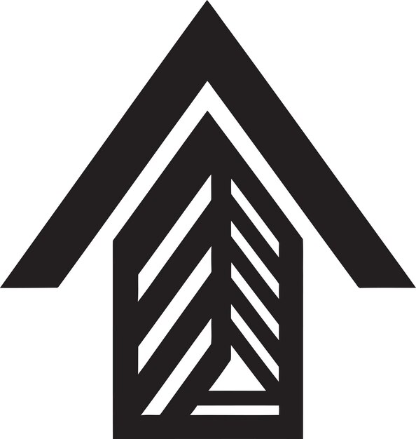 Icono de casa de estilo urbano vintage geométrico retrógrado en vector