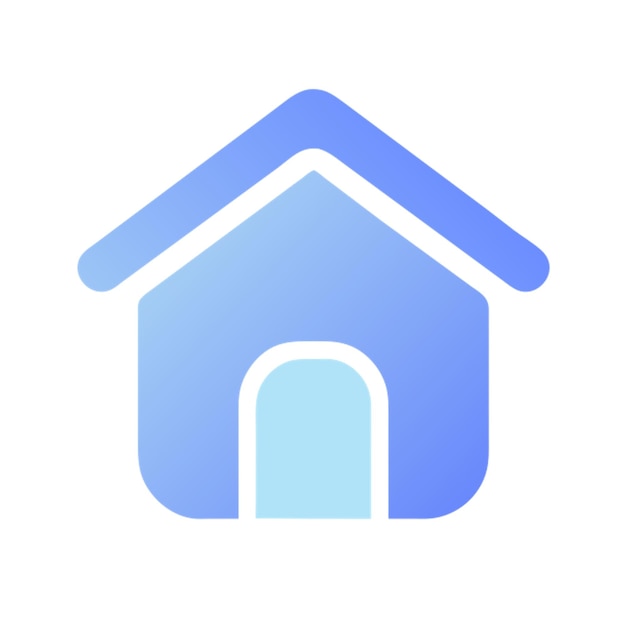 icono de la casa con formas de color gradiente