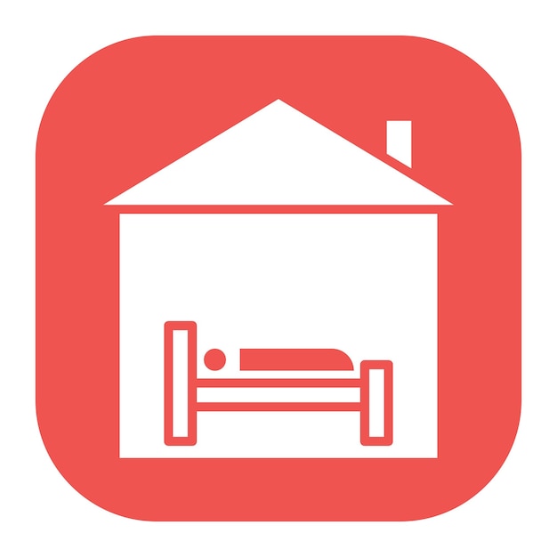 El icono de la casa de huéspedes