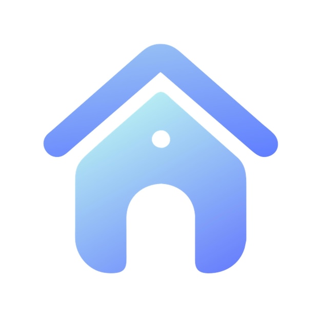 icono de la casa icono de las formas de color gradiente