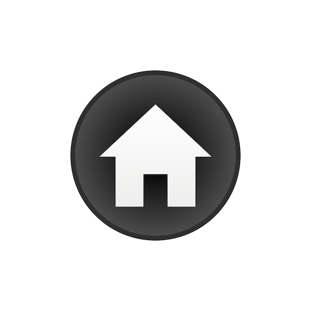 icono de casa Icono plano de color Botón en círculo sobre fondo blanco