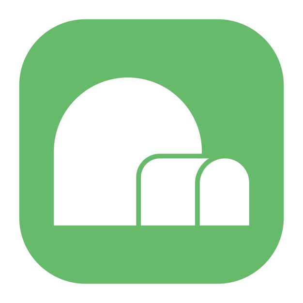 El icono de la casa de iglú