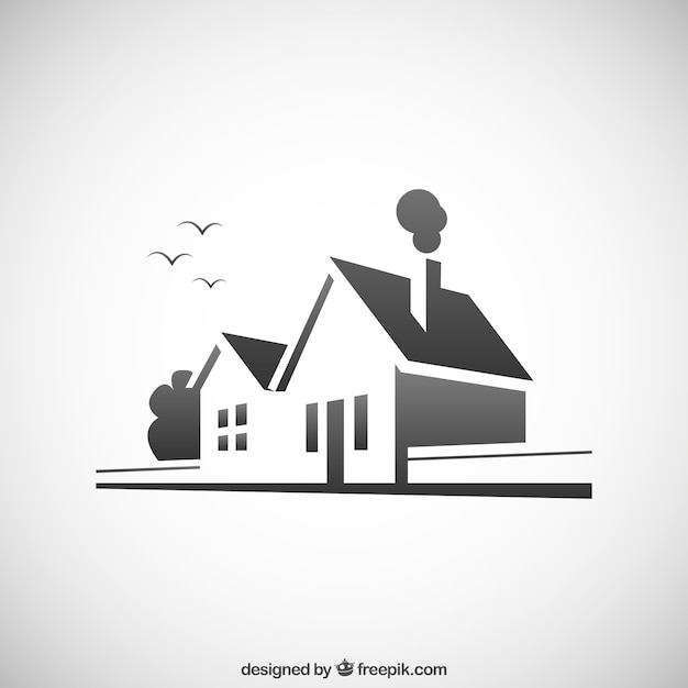 Vector icono de la casa para inmobiliaria