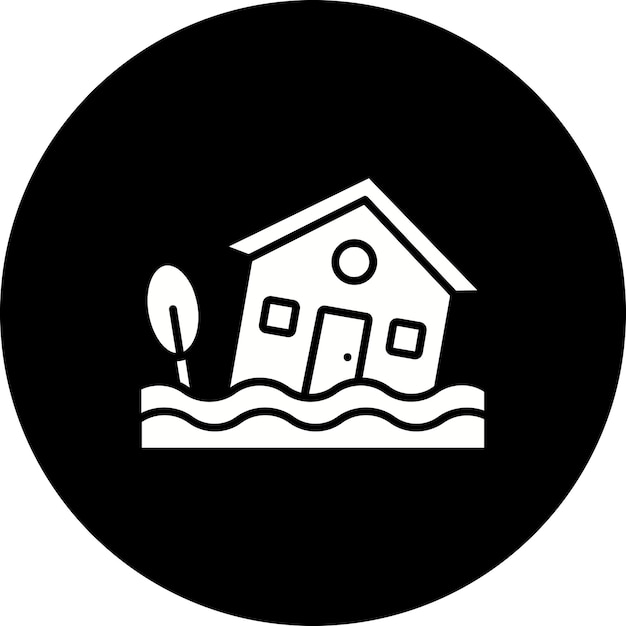 El icono de la casa inundada