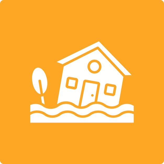 El icono de la casa inundada