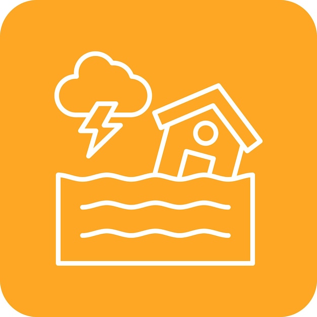 El icono de la casa inundada
