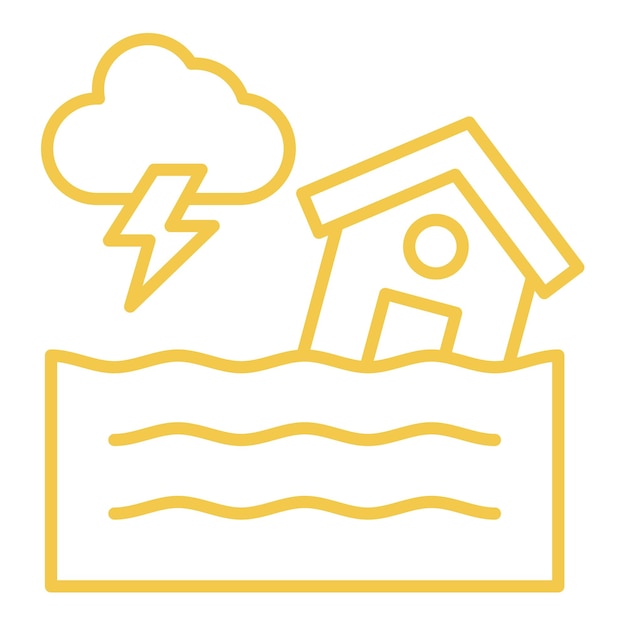 El icono de la casa inundada