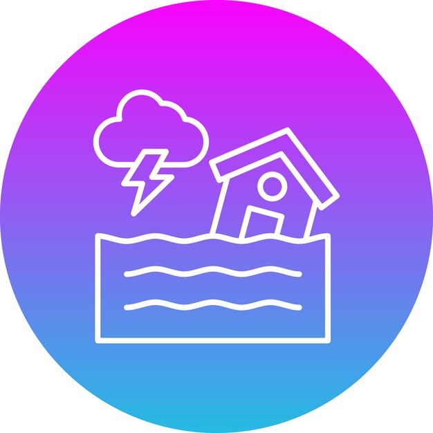 El icono de la casa inundada