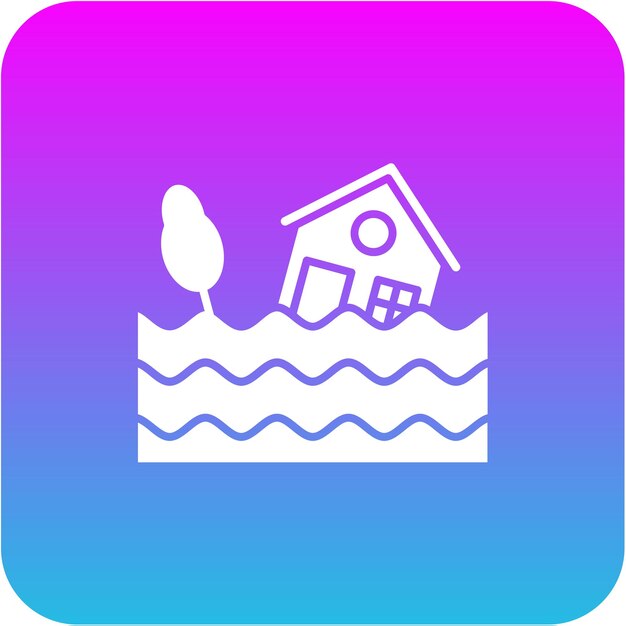El icono de la casa inundada