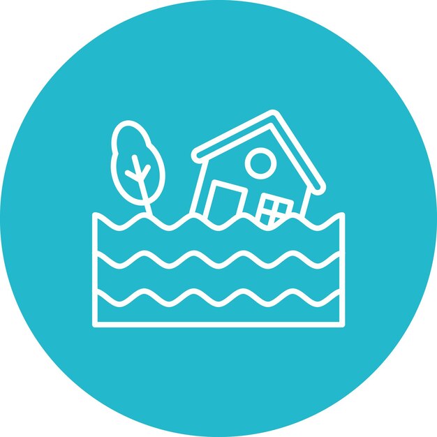 El icono de la casa inundada