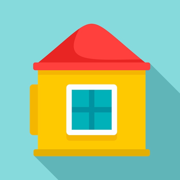 Vector icono de casa de juego de plástico para niños ilustración plana de icono vectorial de casa de juegos para niños de plástico para diseño web