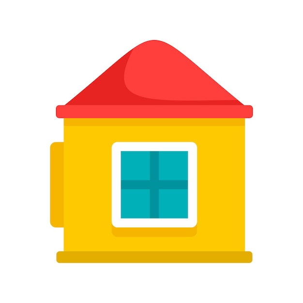 Icono de casa de juego de plástico para niños Ilustración plana de icono vectorial de casa de juegos para niños de plástico para diseño web