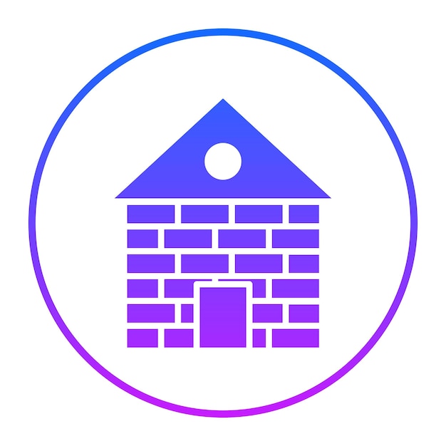 El icono de la casa de ladrillo
