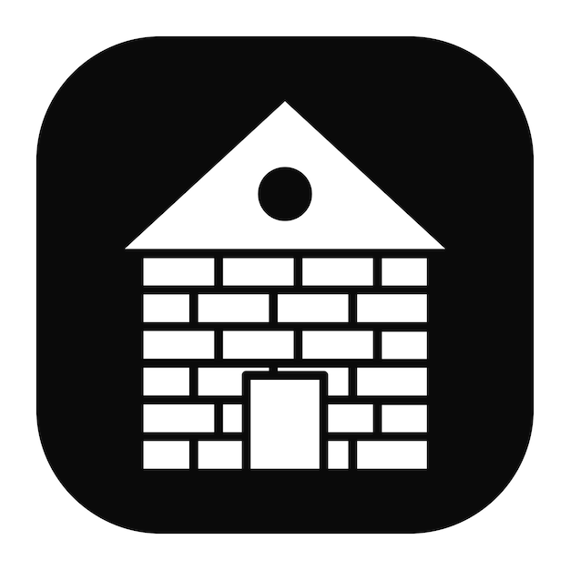 El icono de la casa de ladrillo