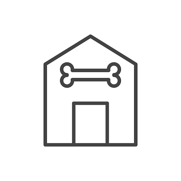 Ícono de la casa de mascotas Marca de símbolo en estilo llenado