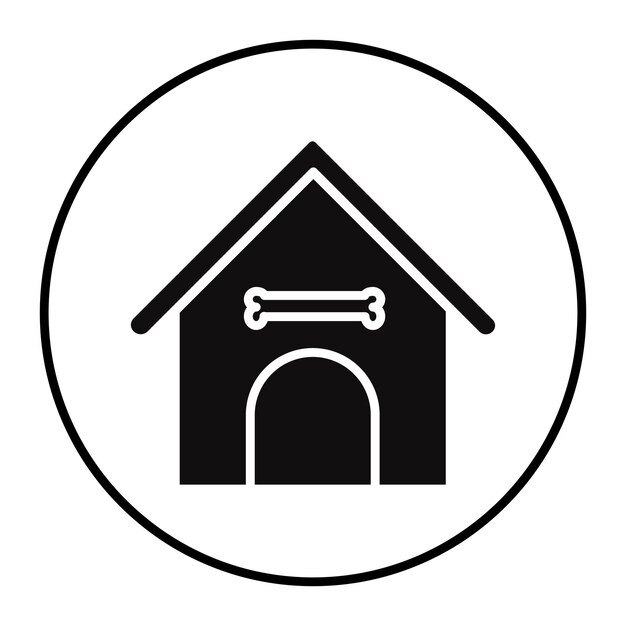 El icono de la casa de mascotas