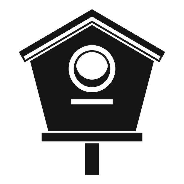 Icono de casa de pájaros de jardín Ilustración simple del icono de vector de casa de pájaros de jardín para diseño web aislado sobre fondo blanco