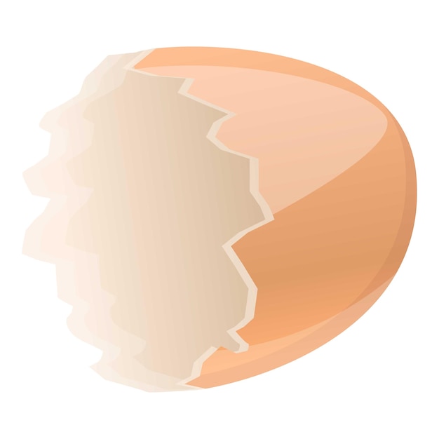 Vector icono de cáscara de huevo medio vacío icono vectorial de cáscara del huevo mitad vacía para diseño web aislado sobre fondo blanco