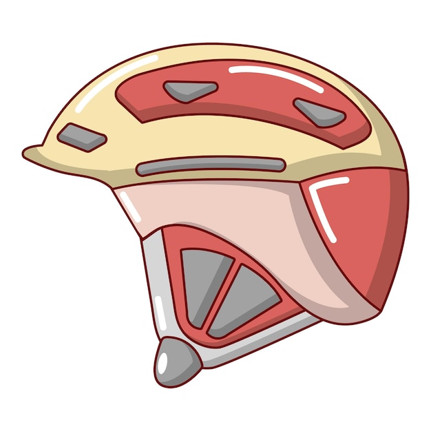 Icono de casco de bicicleta Ilustración de dibujos animados de icono de vector de casco de bicicleta para web