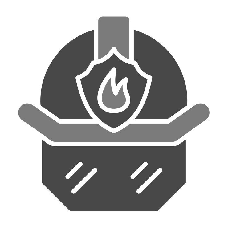 Vector el icono del casco de bomberos