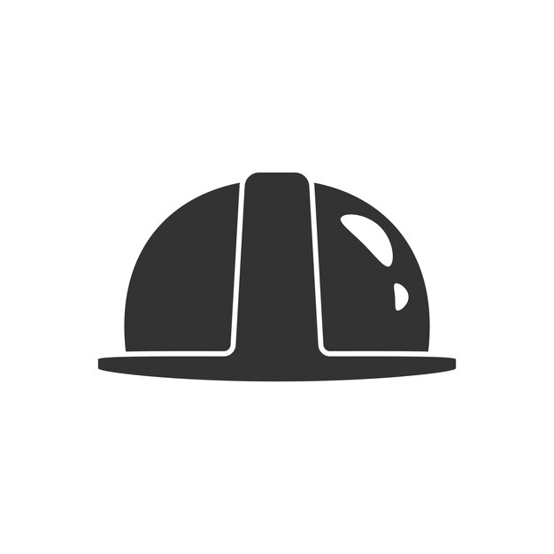 Icono de casco de construcción en estilo plano Ilustración vectorial de gorra de seguridad en un fondo aislado Concepto de negocio de letrero de sombrero de trabajador
