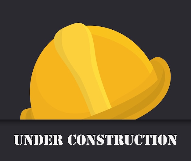 Vector icono del casco de construcción