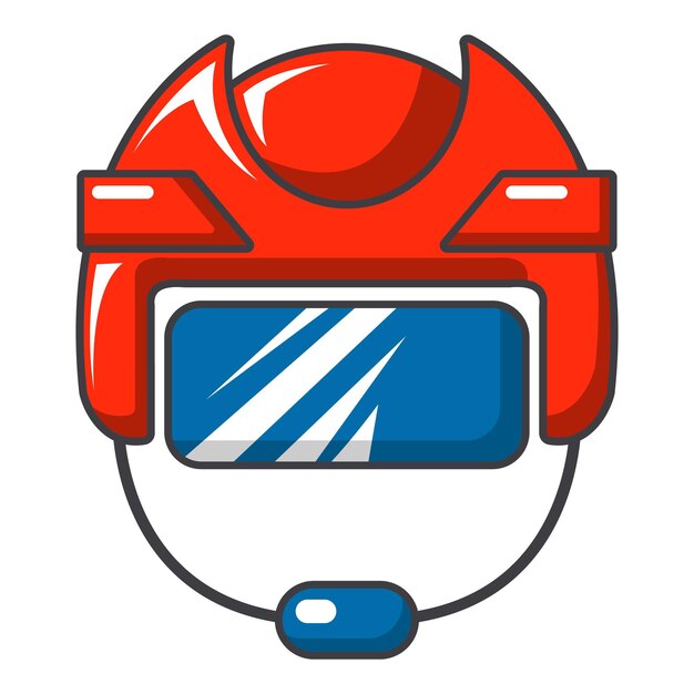 Icono de casco de hockey Ilustración de dibujos animados de icono de vector de casco de hockey para diseño web